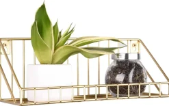 Wandregal Wandregal gold Optik Metall B/H/T: ca. 30x11x11 cm