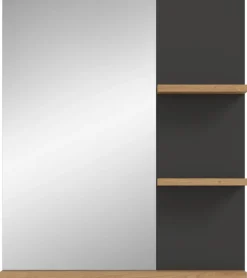 Wandspiegel Canu Basalt Eiche Artisan Nachbildung B/H/T: ca. 63x73x16 cm