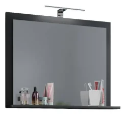 Wandspiegel Lendas anthrazit Holzwerkstoff B/H/T: ca. 60x65x17 cm