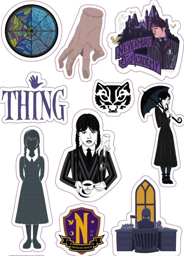 Wandsticker Wednesday B/L: ca. 50x70 cm