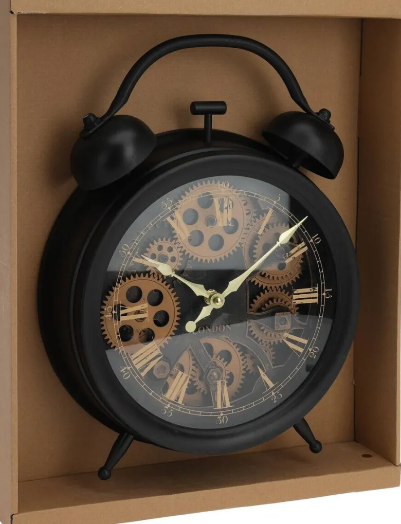Wanduhr schwarz B/H/L: ca. 42,7x30,5x8,6 cm