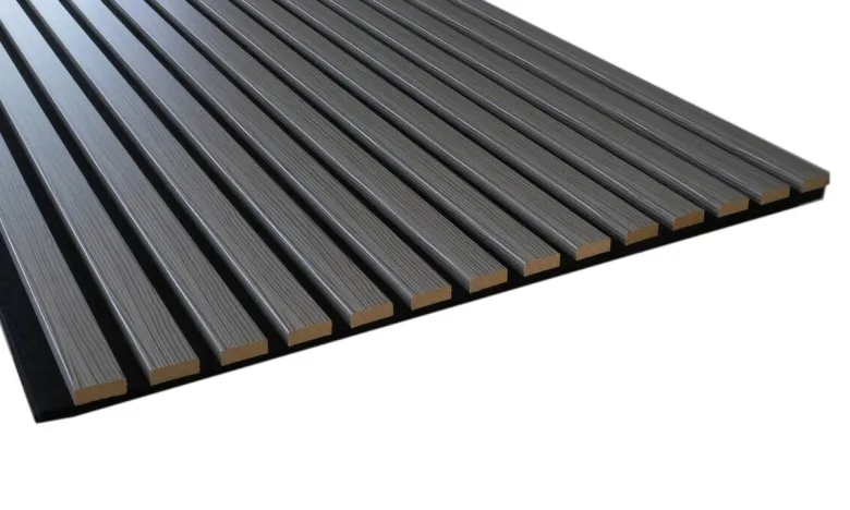 Wand- und Akustikpaneel Eiche grau L/B/H: ca. 240x56,1x1,9 cm pro Stück