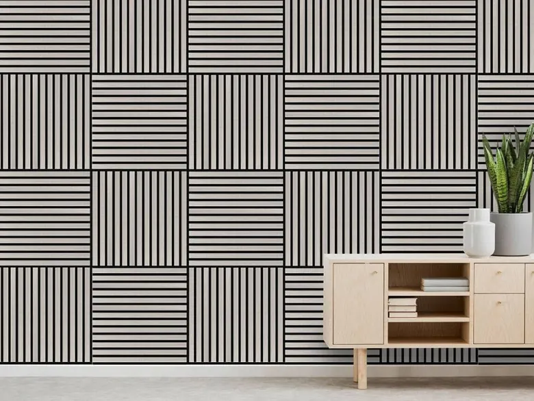 Wand- und Akustikpaneel grau L/B/H: ca. 52x52x1 cm pro Stück
