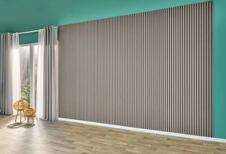 Wand- und Akustikpaneel grau L/B/H: ca. 244x60x1 cm pro Stück