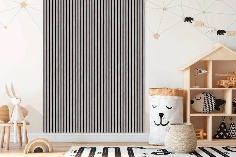 Wand- und Akustikpaneel grau L/B/H: ca. 244x60x1 cm pro Stück