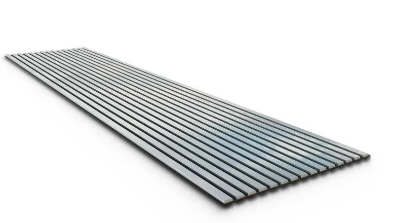 Wand- und Akustikpaneel silber L/B/H: ca. 260x60x1,7 cm pro Stück