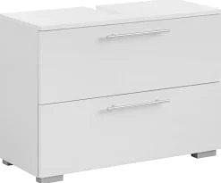 Waschbeckenunterschrank Carlos perlweiß Optik B/H/T: ca. 80,2x59,1x35 cm