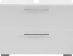 Waschbeckenunterschrank Carlos perlweiß Optik B/H/T: ca. 80,2x59,1x35 cm