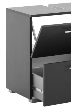 Waschbeckenunterschrank Carlos anthrazit B/H/T: ca. 80,2x59,1x35 cm