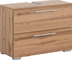 Waschbeckenunterschrank Carlos Eiche Landhaus Nachbildung B/H/T: ca. 80,2x59,1x35 cm