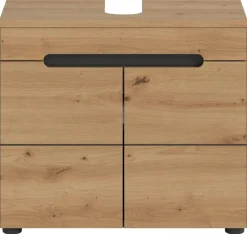 Waschbeckenunterschrank Canu Basalt Eiche Artisan Nachbildung B/H/T: ca. 63x55x34 cm