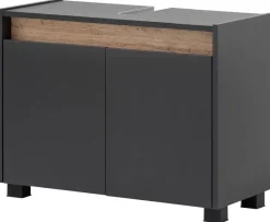 Waschbeckenunterschrank Cosmo anthrazit B/H/T: ca. 80x54,6x33 cm