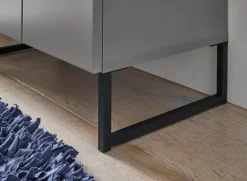 Waschbeckenunterschrank Denver grau matt Eiche Evoke Coast Nachbildung B/H/T: ca. 80x60x35 cm