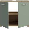 Waschbeckenunterschrank Eiche Artisan Nachbildung salbei B/H/T: ca. 70x62x29 cm