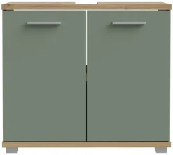 Waschbeckenunterschrank Eiche Artisan Nachbildung salbei B/H/T: ca. 70x62x29 cm