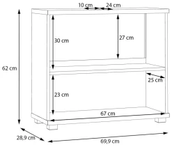 Waschbeckenunterschrank Eiche Artisan Nachbildung salbei B/H/T: ca. 70x62x29 cm