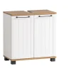 Waschbeckenunterschrank Jelda Eiche Landhaus Nachbildung B/H/T: ca. 60x62x33 cm