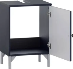 Waschbeckenunterschrank Jesper blau dunkel B/H/T: ca. 40,3x58,5x32 cm