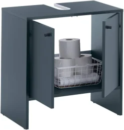 Waschbeckenunterschrank Kairo blau dunkel B/H/T: ca. 60x60x35 cm