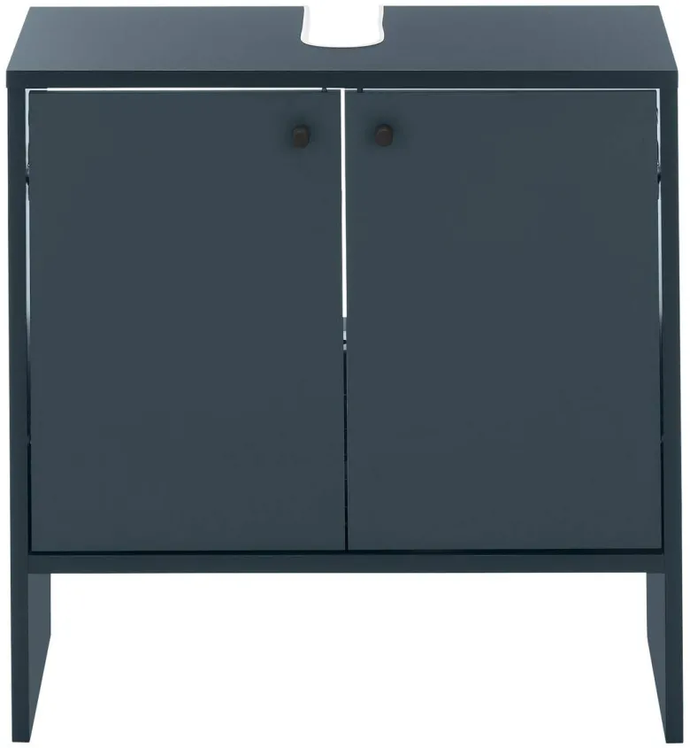 Waschbeckenunterschrank Kairo blau dunkel B/H/T: ca. 60x60x35 cm
