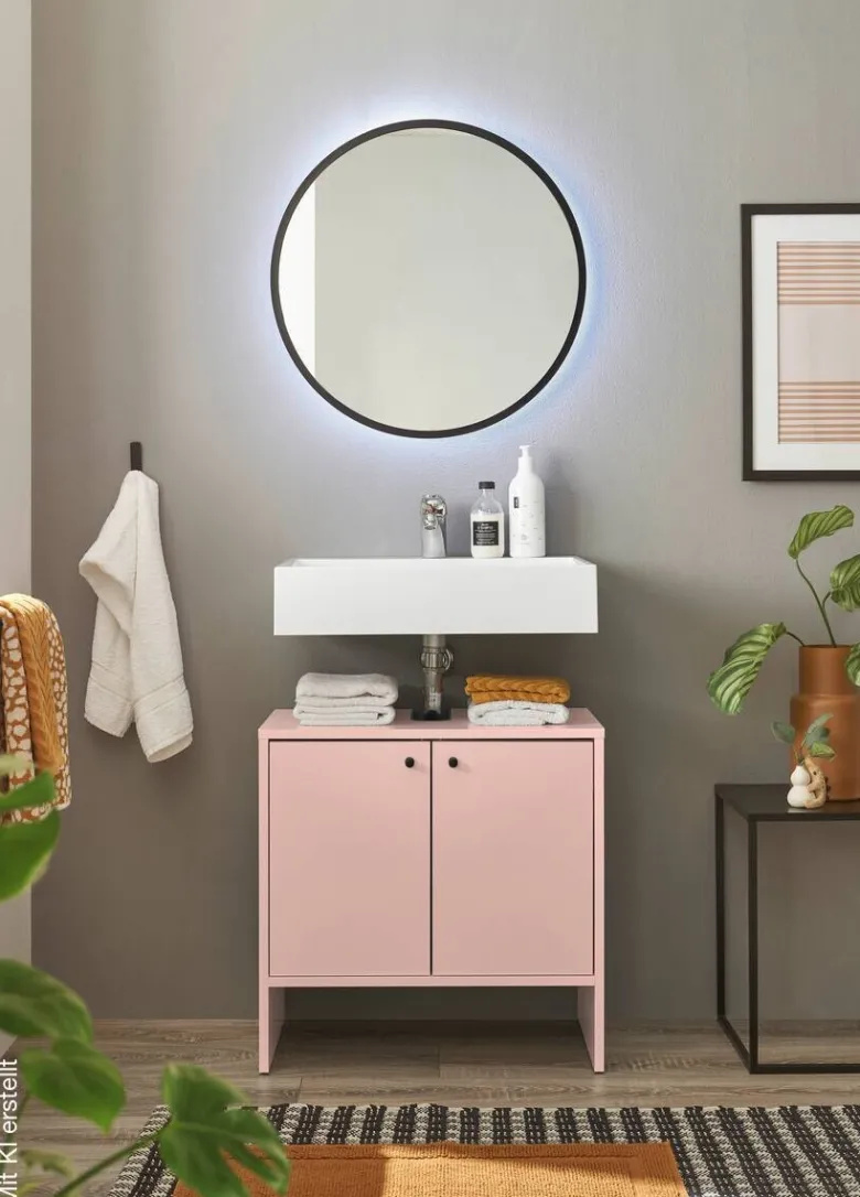Waschbeckenunterschrank Kairo rosa B/H/T: ca. 60x60x35 cm