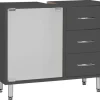 Waschbeckenunterschrank Lana anthrazit B/H/T: ca. 66x58x30 cm