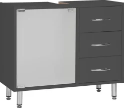 Waschbeckenunterschrank Lana anthrazit B/H/T: ca. 66x58x30 cm