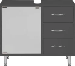 Waschbeckenunterschrank Lana anthrazit B/H/T: ca. 66x58x30 cm