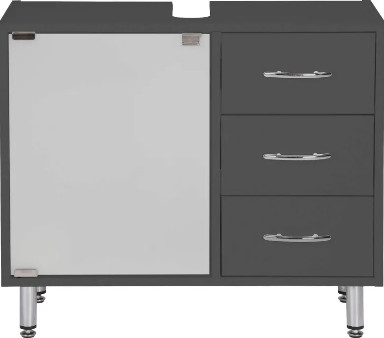 Waschbeckenunterschrank Lana anthrazit B/H/T: ca. 66x58x30 cm