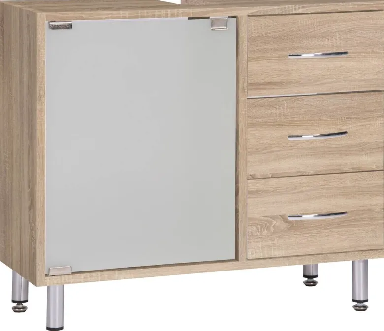Waschbeckenunterschrank Lana Eiche Sonoma Nachbildung B/H/T: ca. 66x56x29 cm