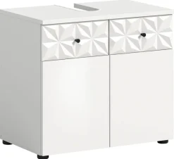Waschbeckenunterschrank Prisma weiß Hochglanz B/H/T: ca. 60x54x37 cm