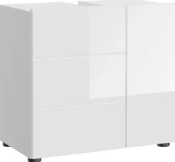 Waschbeckenunterschrank Vira weiß Hochglanz B/H/T: ca. 60x57x34 cm