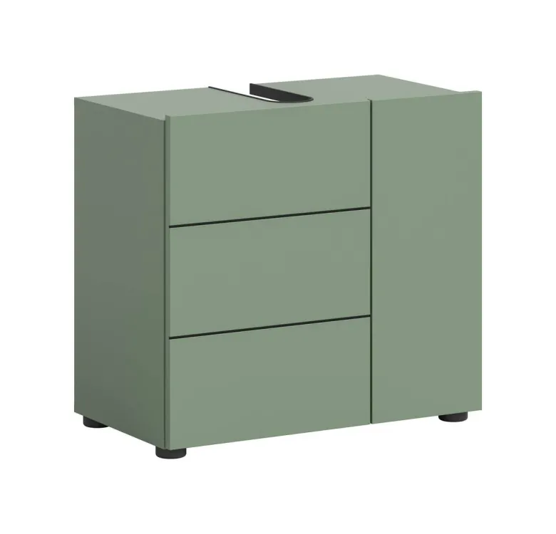Waschbeckenunterschrank VIRA grün schwarz B/H/T: ca. 60x57x34 cm