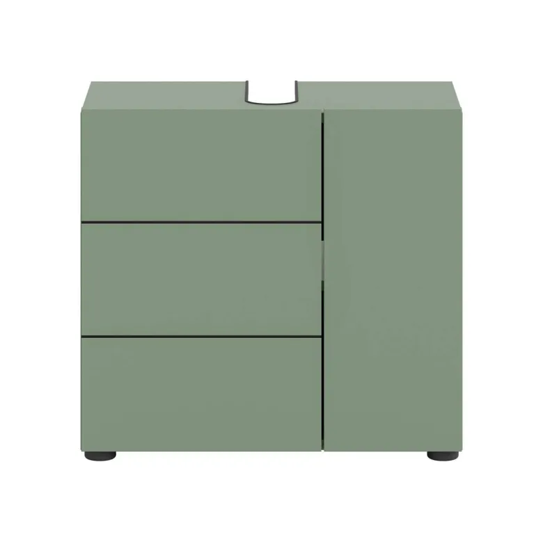 Waschbeckenunterschrank VIRA grün schwarz B/H/T: ca. 60x57x34 cm