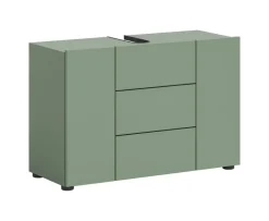 Waschbeckenunterschrank VIRA grün schwarz B/H/T: ca. 82x56x34 cm