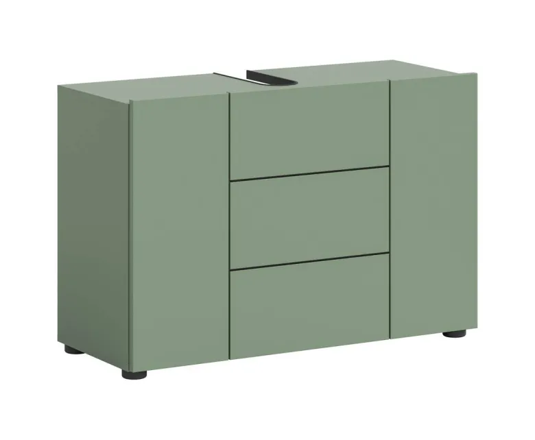 Waschbeckenunterschrank VIRA grün schwarz B/H/T: ca. 82x56x34 cm