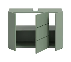 Waschbeckenunterschrank VIRA grün schwarz B/H/T: ca. 82x56x34 cm