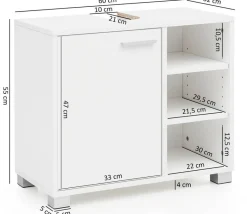 Waschbeckenunterschrank weiß B/H/T: ca. 32x55x60 cm