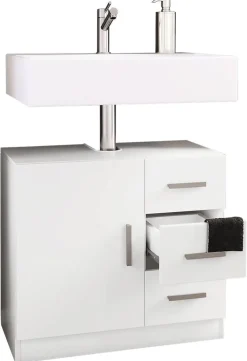 Waschbeckenunterschrank Zalo weiß B/H/T: ca. 63x56x30 cm