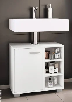Waschbeckenunterschrank Zalo weiß B/H/T: ca. 60x55x30 cm