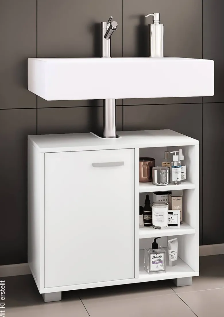 Waschbeckenunterschrank Zalo weiß B/H/T: ca. 60x55x30 cm