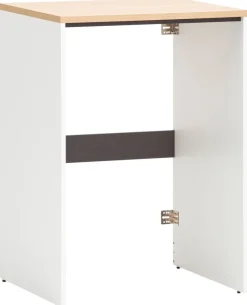 Waschmaschinenumbauschrank Solea weiß Lack matt Eiche hell Nachbildung B/H/T: ca. 67,1x96x60 cm