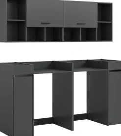 Waschmaschinenumbauschrank Free anthrazit B/H/T: ca. 190x195x60 cm