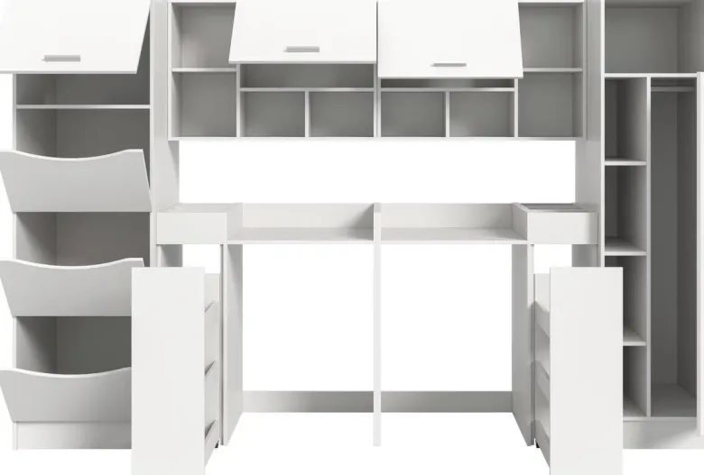 Waschmaschinenumbauschrank Free weiß B/H/T: ca. 306x165x68 cm