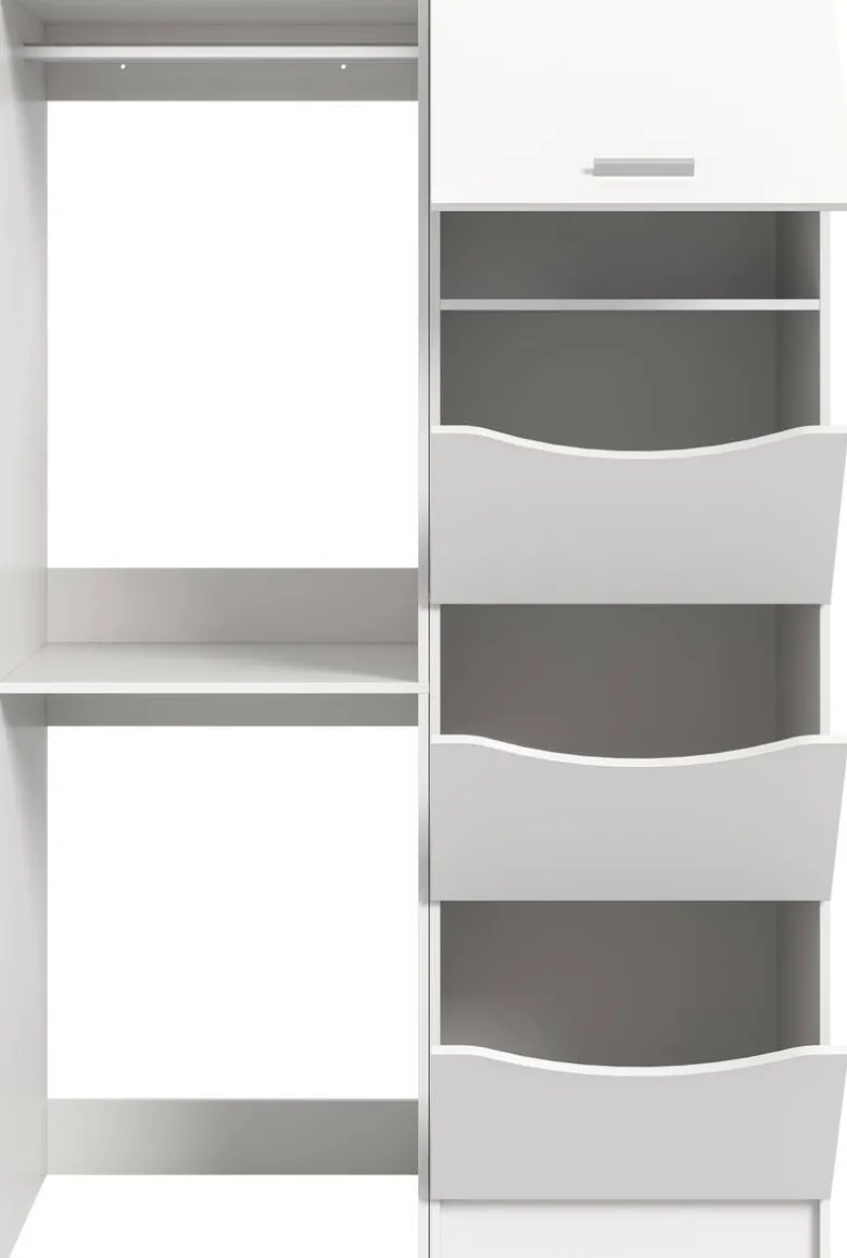 Waschmaschinenumbauschrank Free weiß B/H/T: ca. 126x195x68 cm