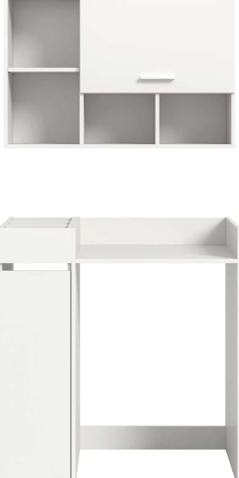 Waschmaschinenumbauschrank Free weiß B/H/T: ca. 95x195x60 cm