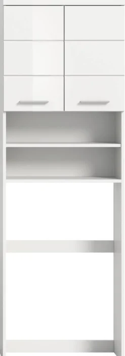 Waschmaschinenumbauschrank Scout weiß weiß Hochglanz B/H/T: ca. 63x191x24 cm