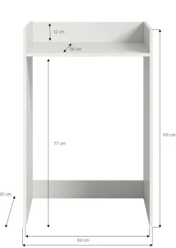 Waschmaschinenumbauschrank Free weiß B/H/T: ca. 66x101x60 cm