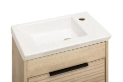 Waschplatz Mads Eiche Nachbildung weiß B/H/T: ca. 45,5x78x27,5 cm
