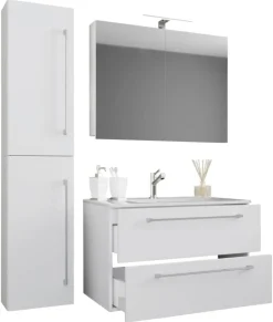 Waschplatz 4tlg-Badinos weiß B/H/T: ca. 61x52x46 cm